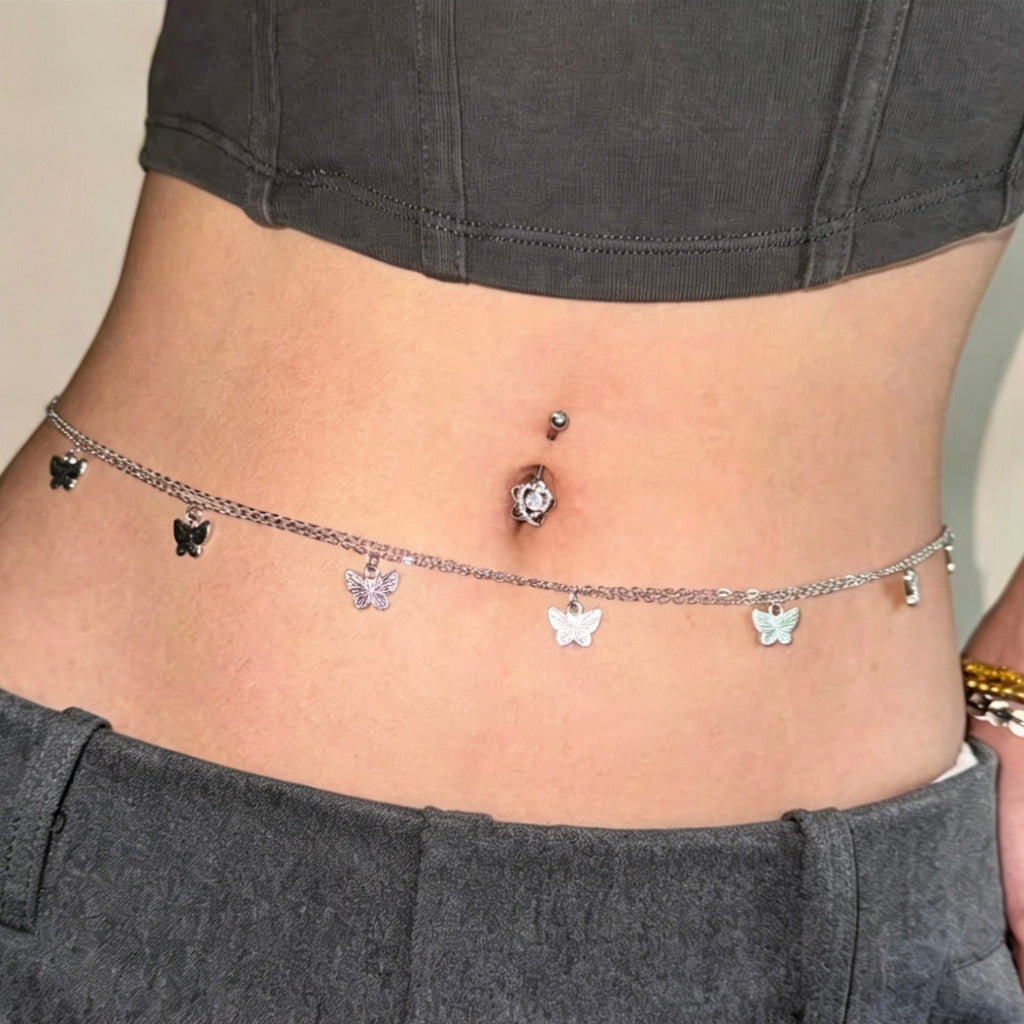 Silver Butterfly Waist Chains