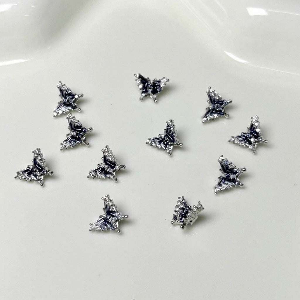 Blue Gradient Butterfly Lip Ring