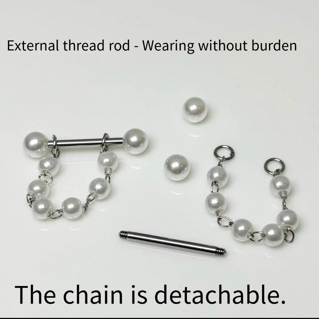 Pearl Tongue Stud Chain