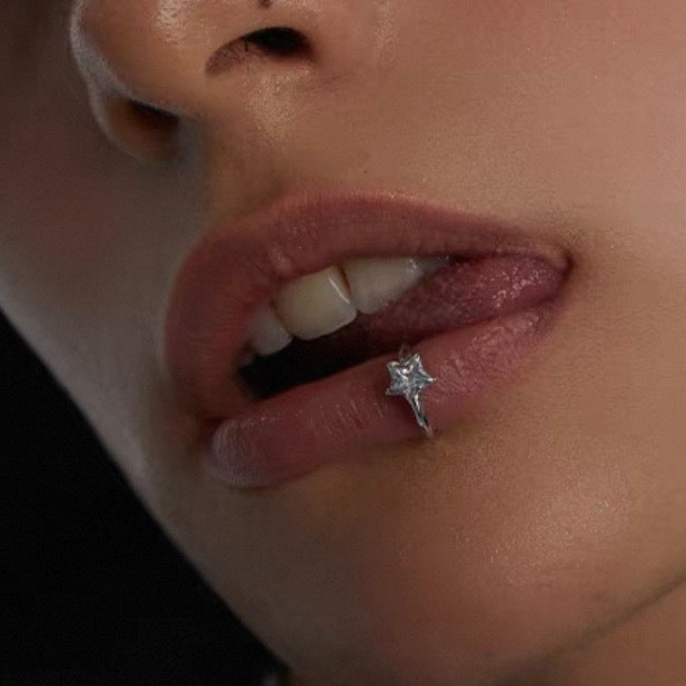 No-Drill Star Lip Stud