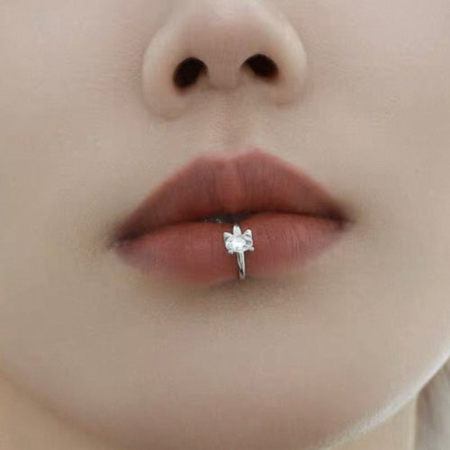 Cat-Shaped Lip Studs