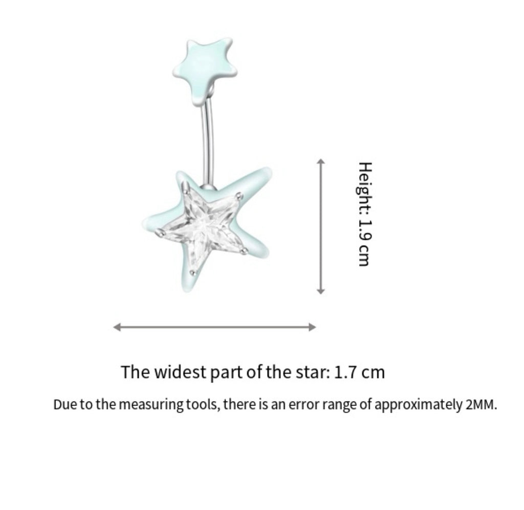 Star Shaped Belly Button Ring