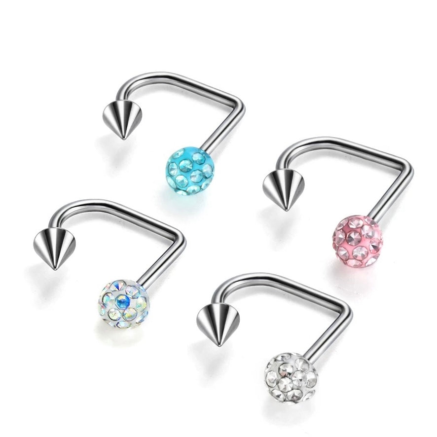 Devil's Pointed Cone Lip Stud Earring
