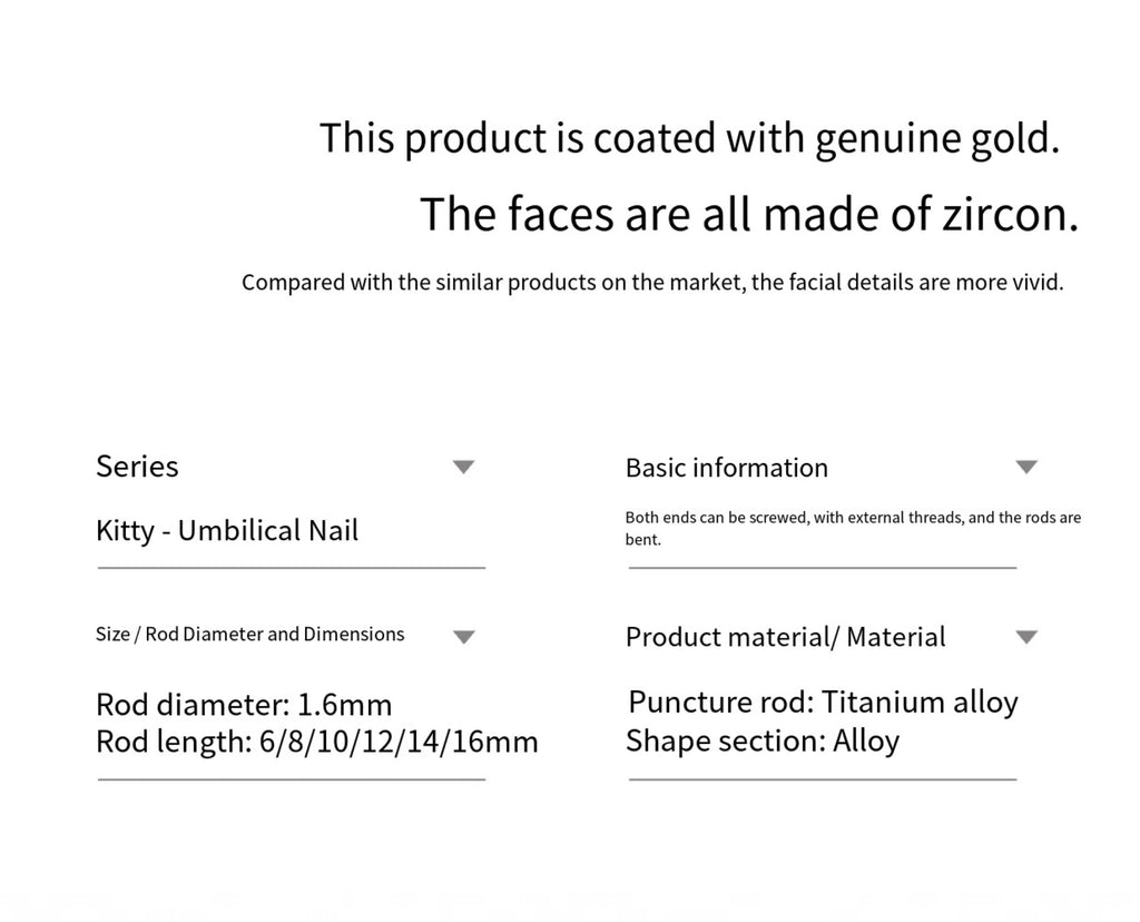 Hello Kitty Navel piercing