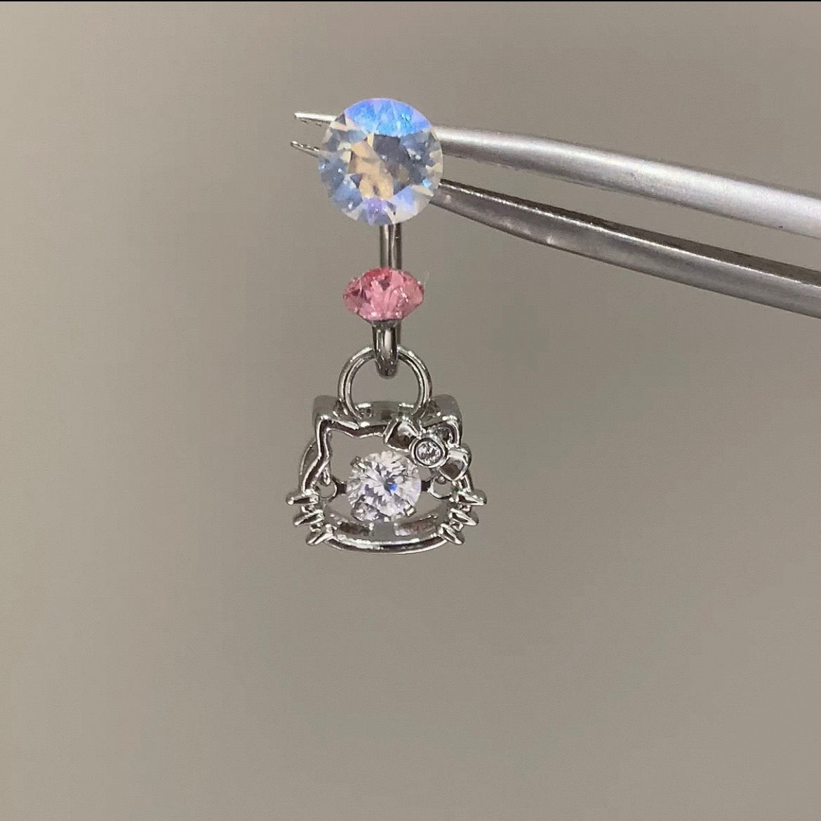 Sparkling Kitty Cat Horseshoe Hoop Earrings