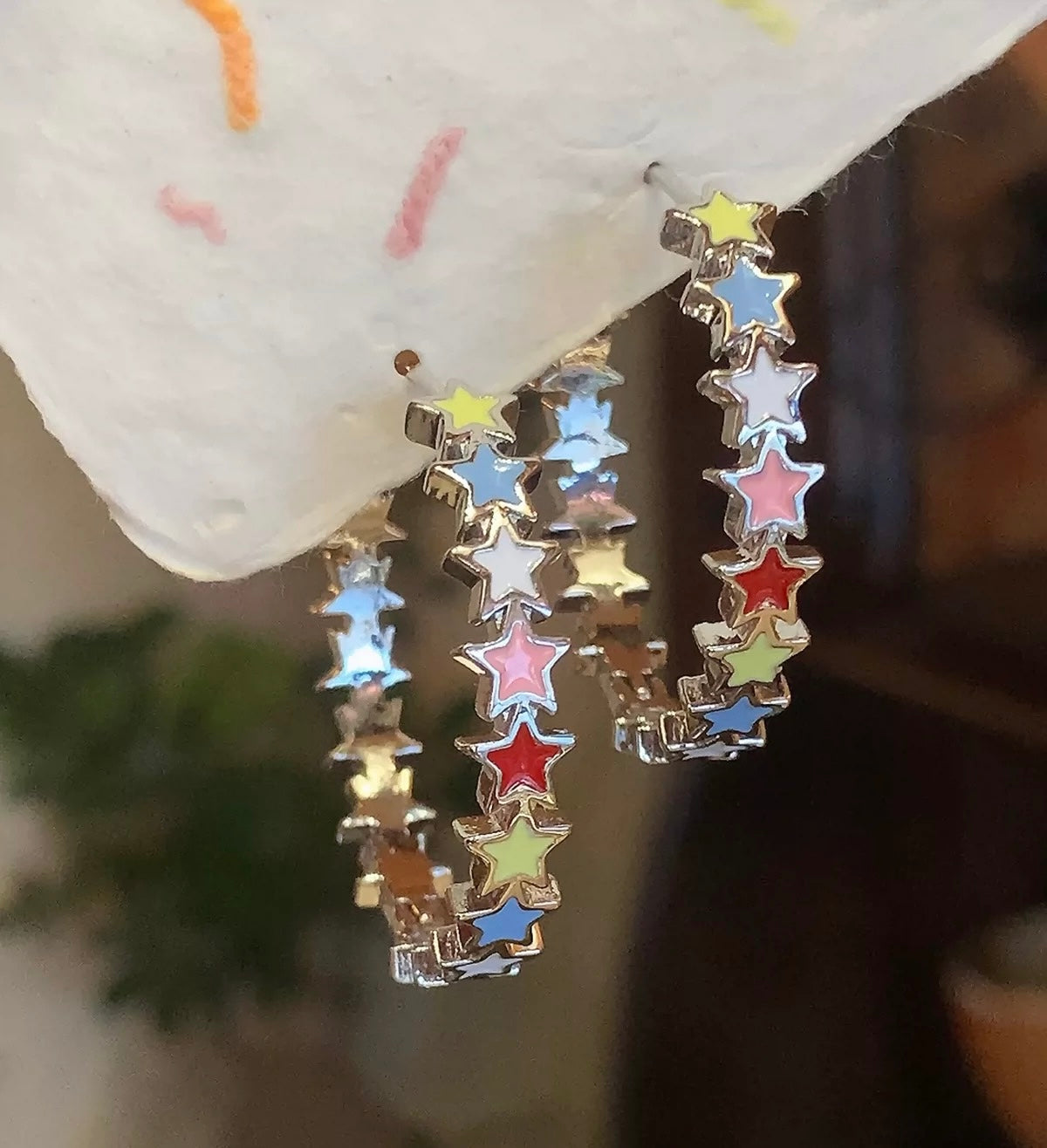 Dopamine Pentagram Star Earrings