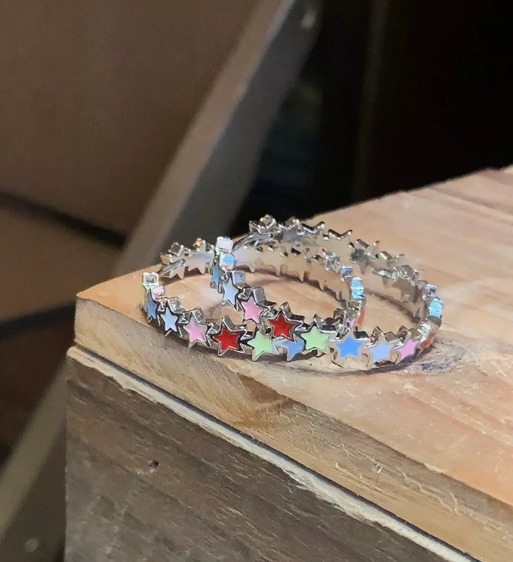 Dopamine Pentagram Star Earrings