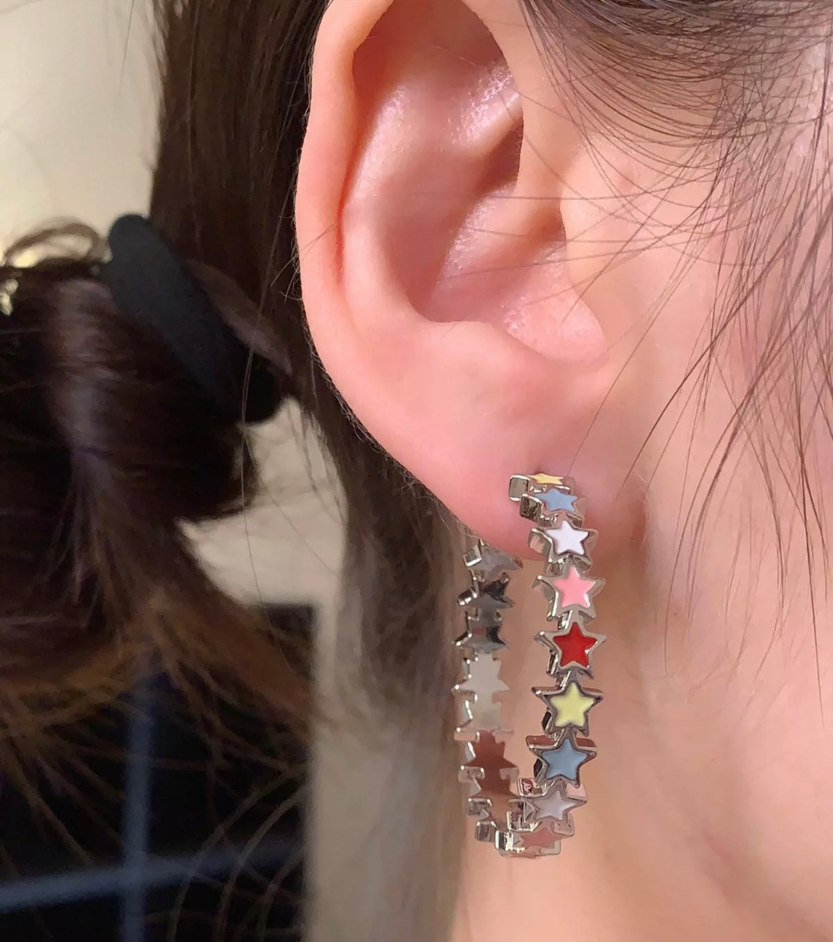 Dopamine Pentagram Star Earrings