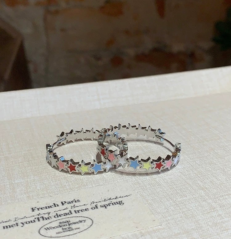 Dopamine Pentagram Star Earrings