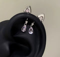Pink Kitty Ear studs