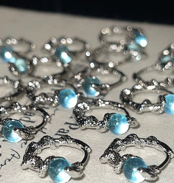 Coiled Serpent Moonstone Hoop Earrings