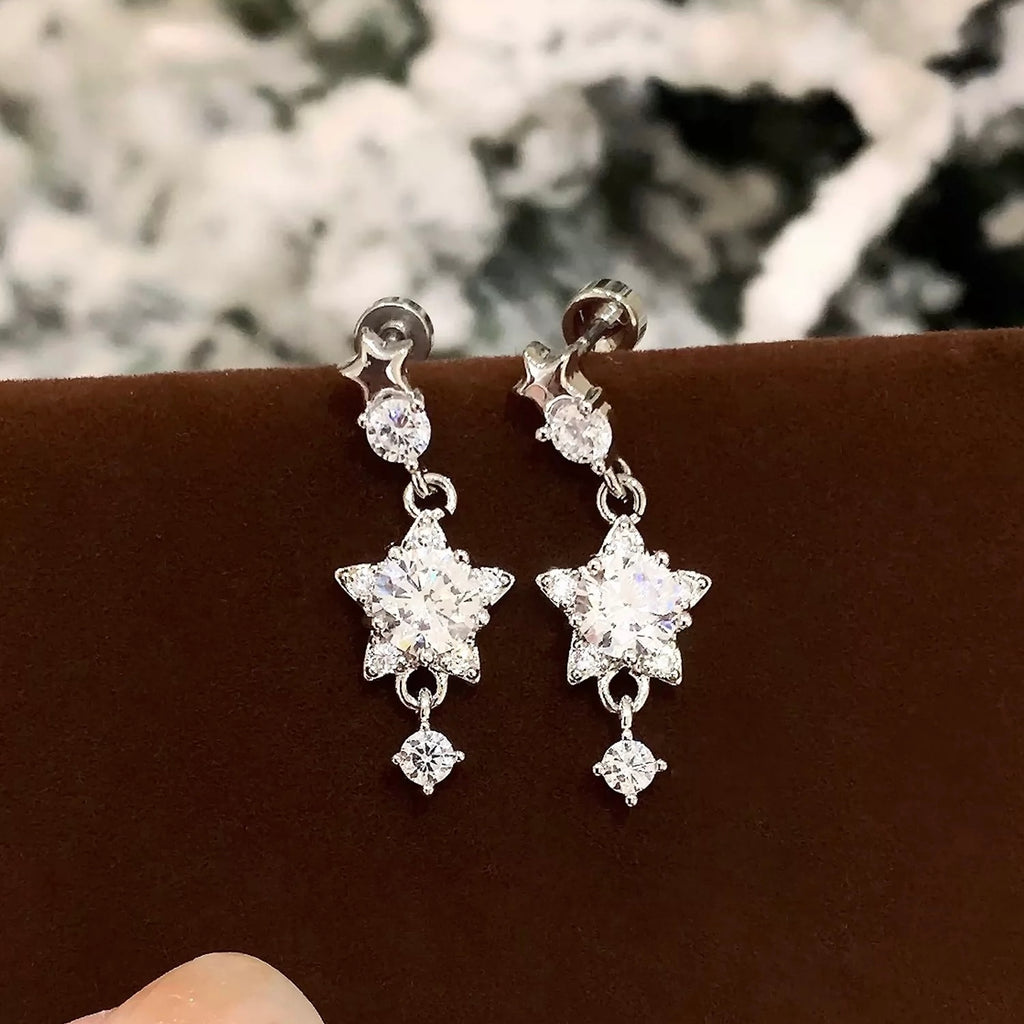 Five Pointed Star Earrings