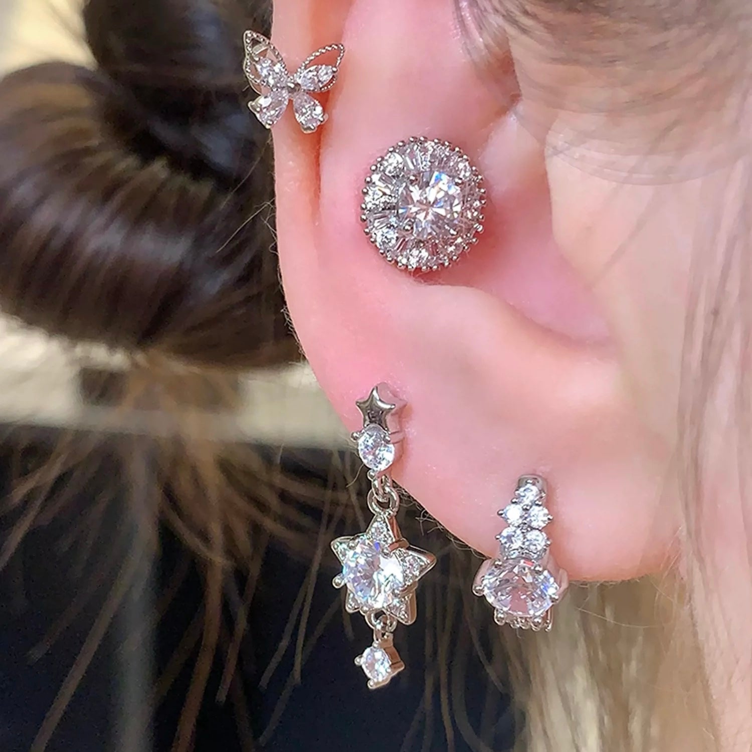 Five Pointed Star Earrings