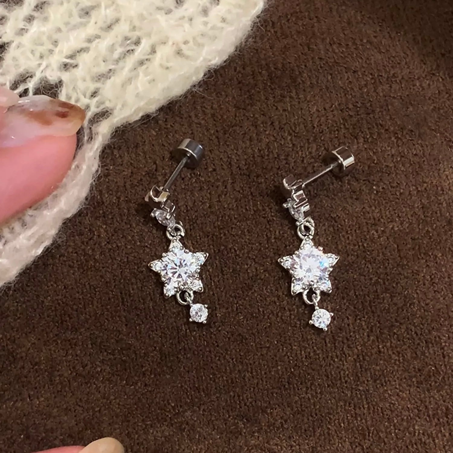 Five Pointed Star Earrings