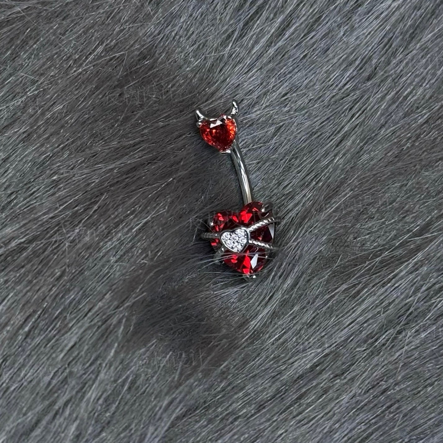 Devil Heart Belly Stud
