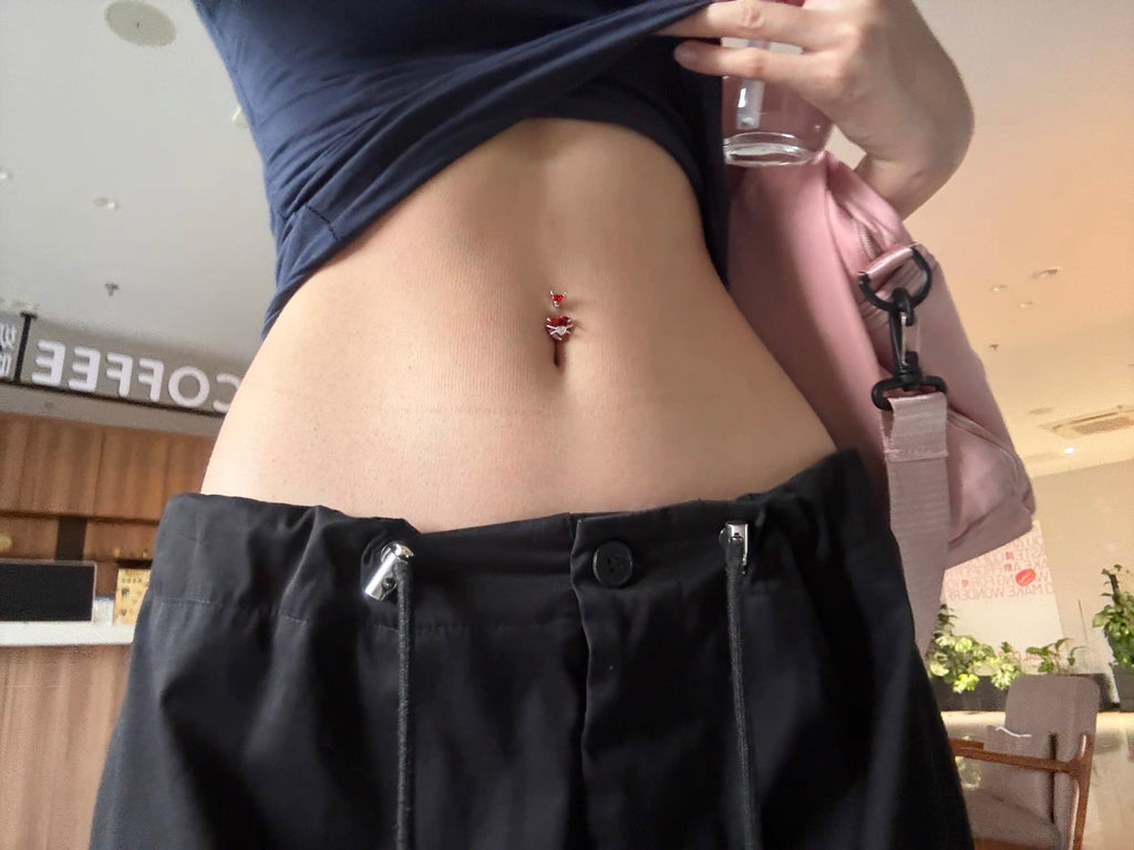Devil Heart Belly Stud