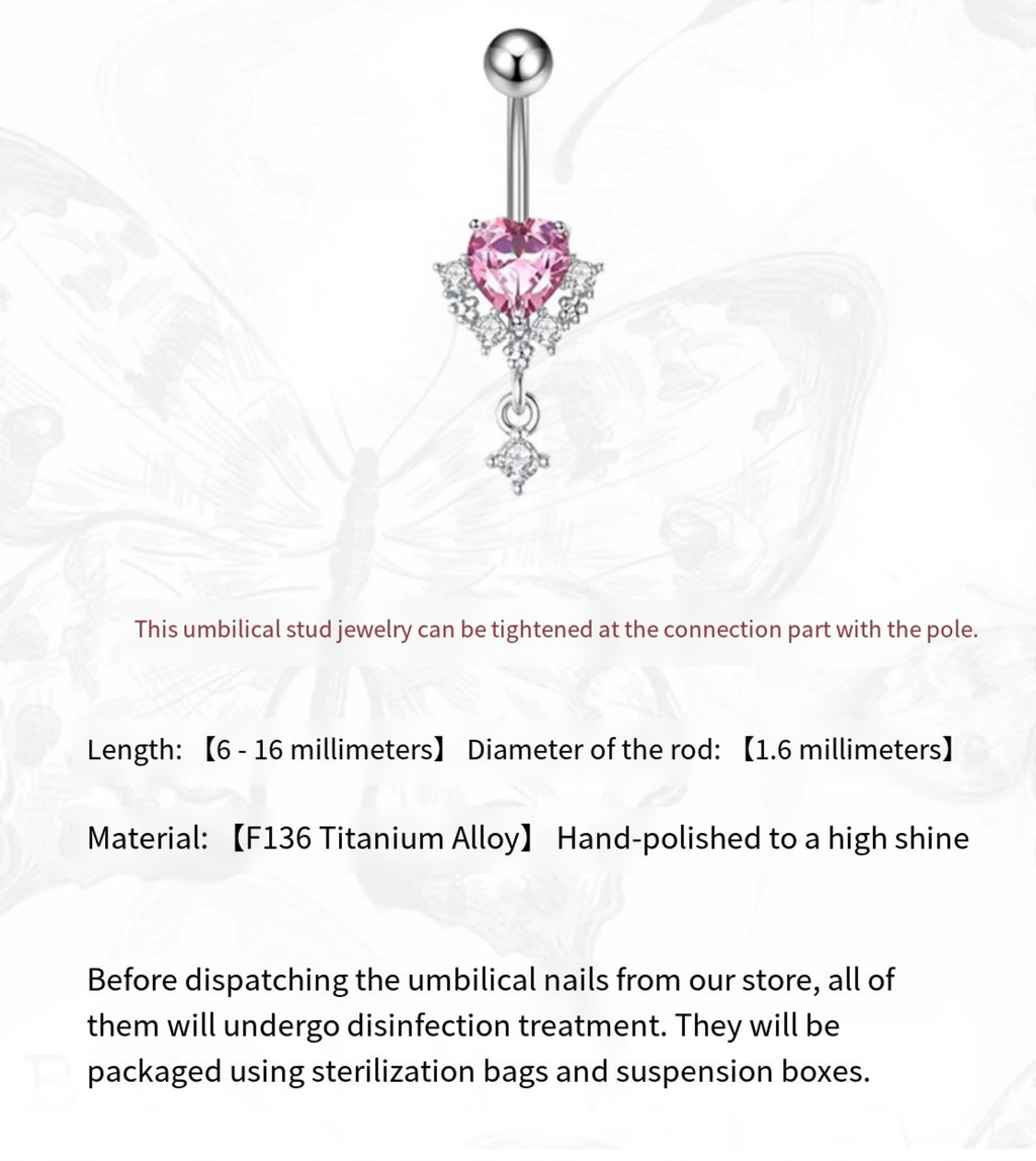 Titanium Alloy Barbel Navel Stud