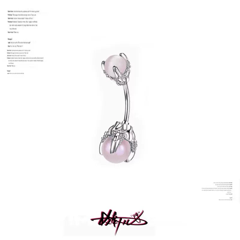 Pink Crystal Navel Stud