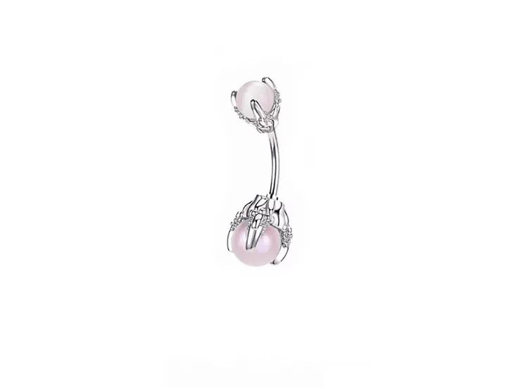 Pink Crystal Navel Stud