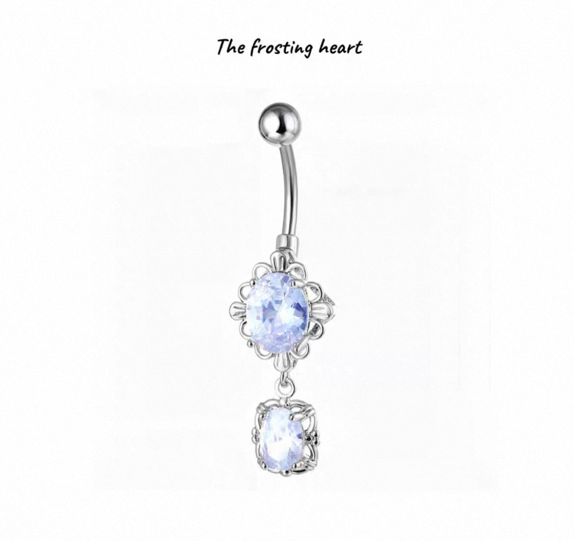 Frosting Heart Navel Stud