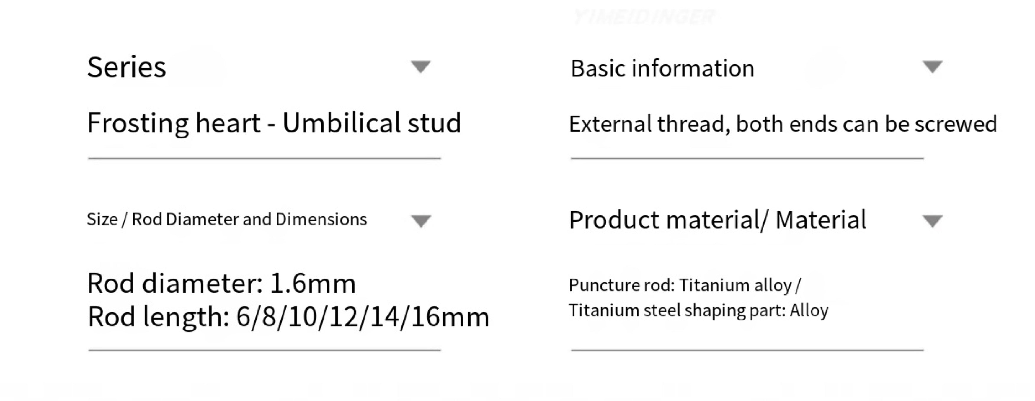 Frosting Heart Navel Stud