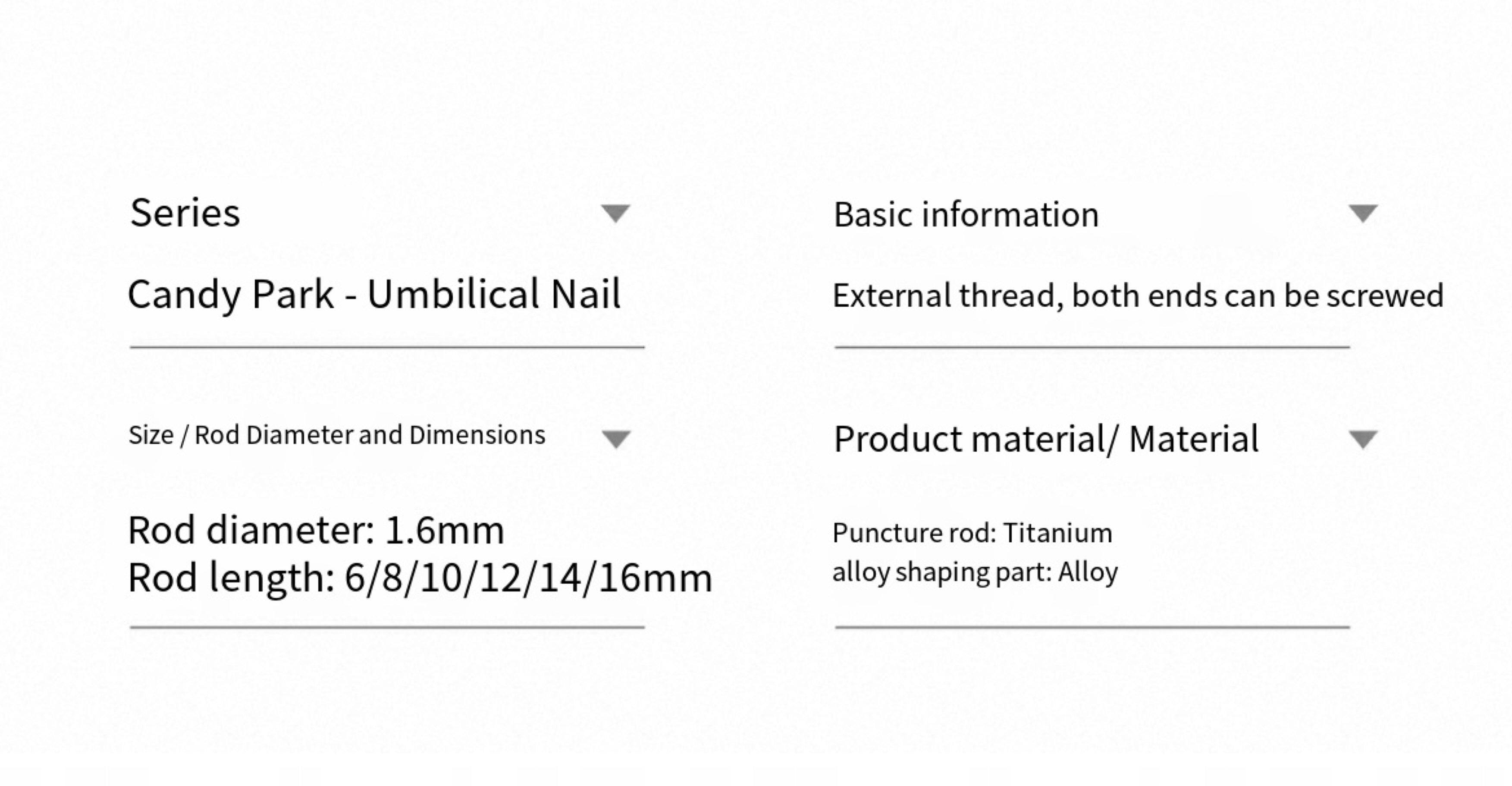 A park filled with candies Navel Stud