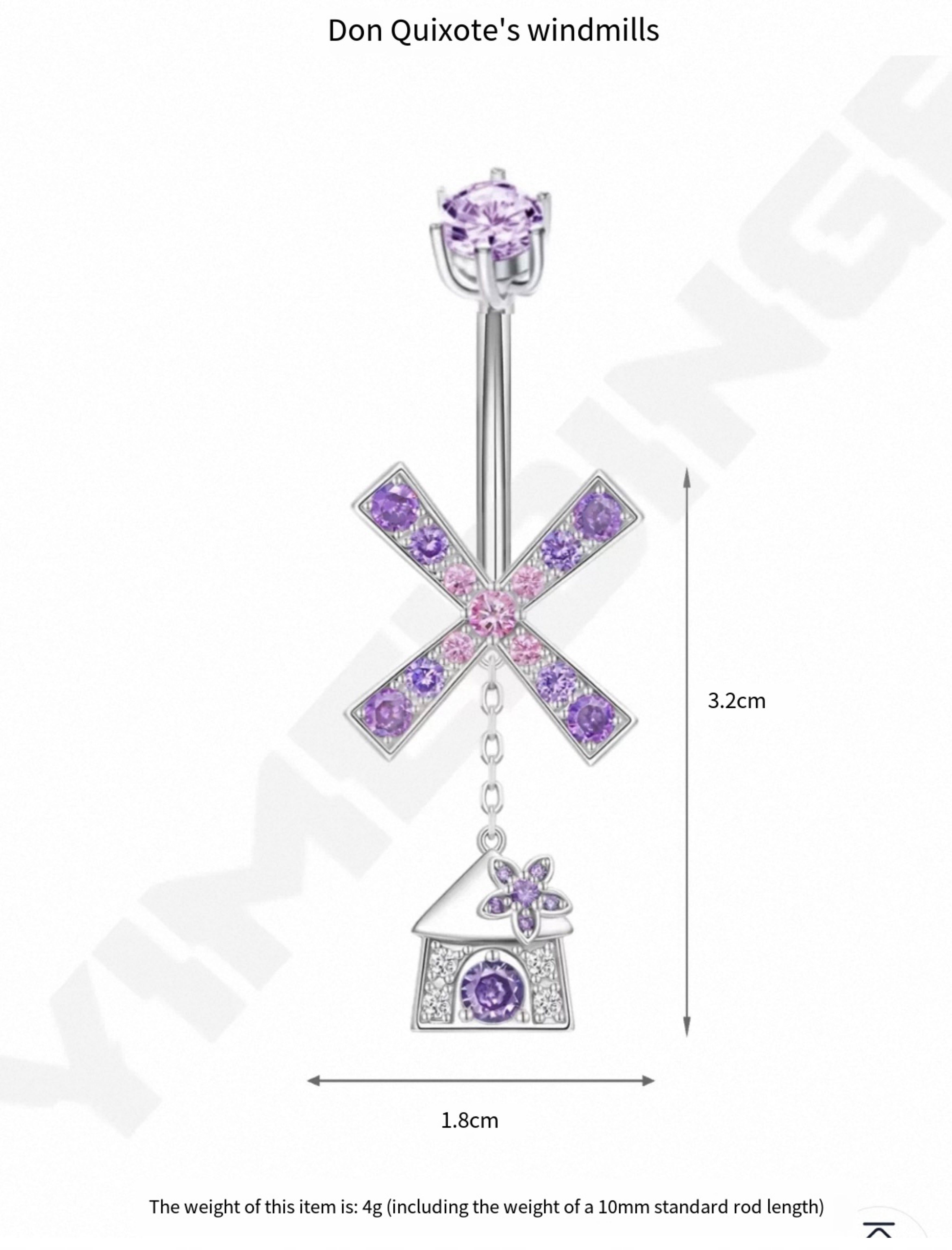 Don Quixote's Windmills (Navel Stud)