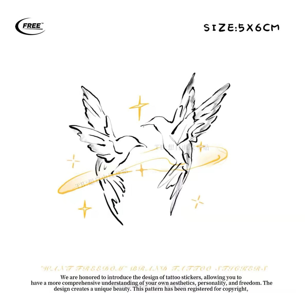 Freedom Dove Tattoo Sticker