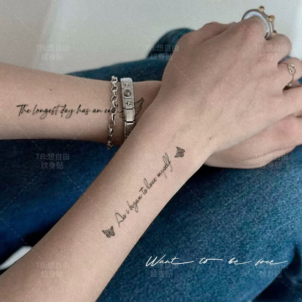 Sentence Herb Juice Tattoo Sticker