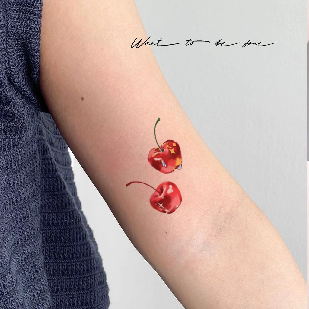 Red Cherry Tatto Sticker
