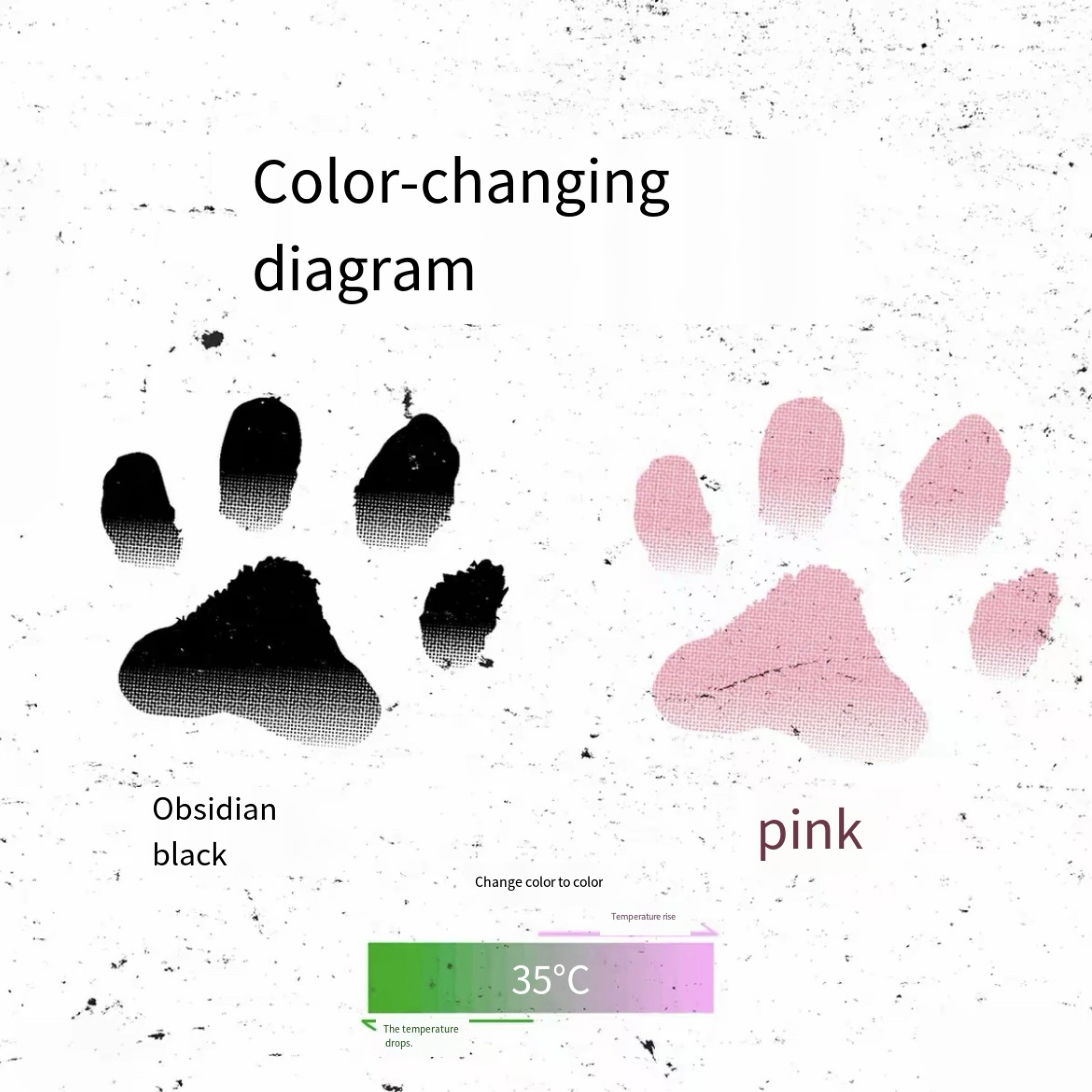 SUMO|Cat Paw Heat-Sensitive Tattoo Stickers