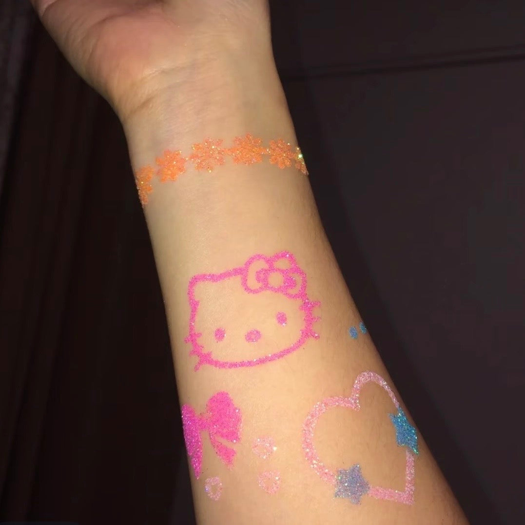 Hello Kitty Glitter Tattoo Sticker