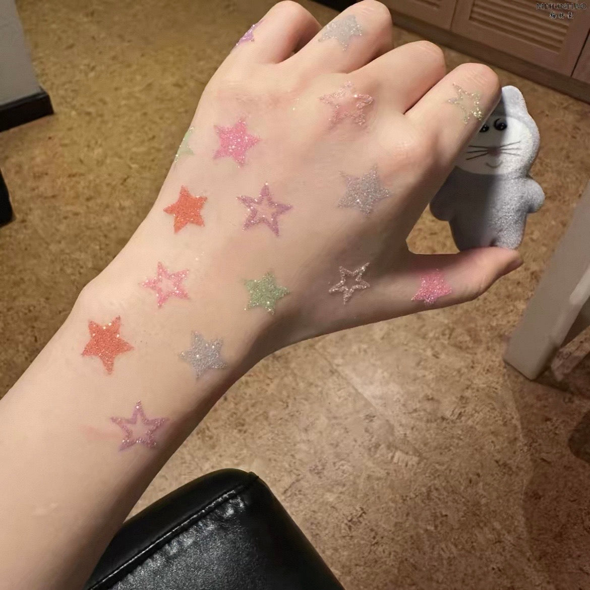 Stars Glitter Tattoo Sticker