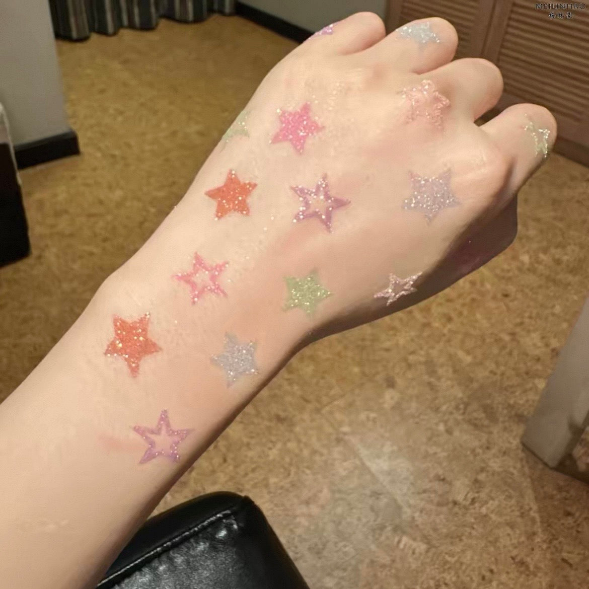 Stars Glitter Tattoo Sticker