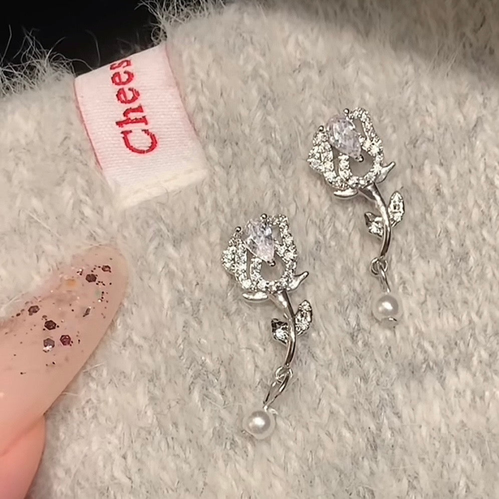 Flashy Rose Earrings