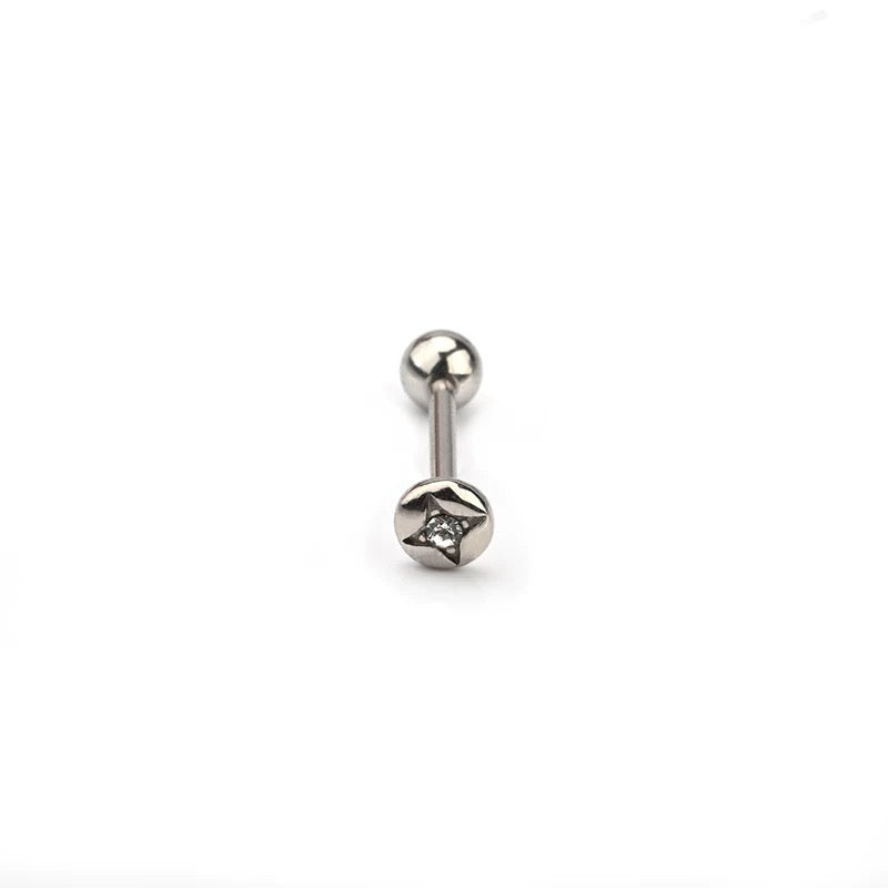Small stud ring Tongue piercing