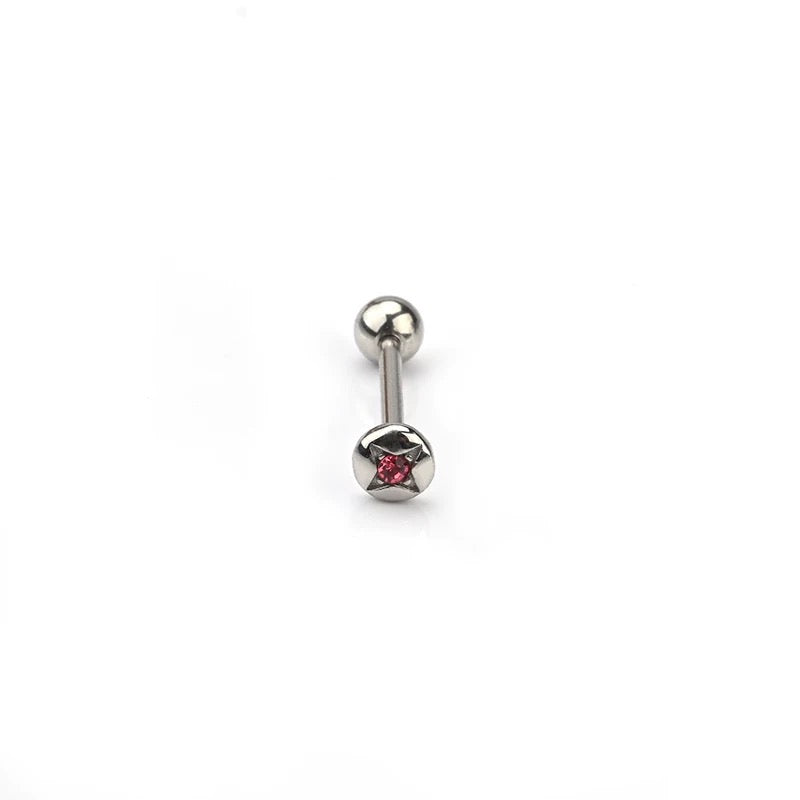 Small stud ring Tongue piercing