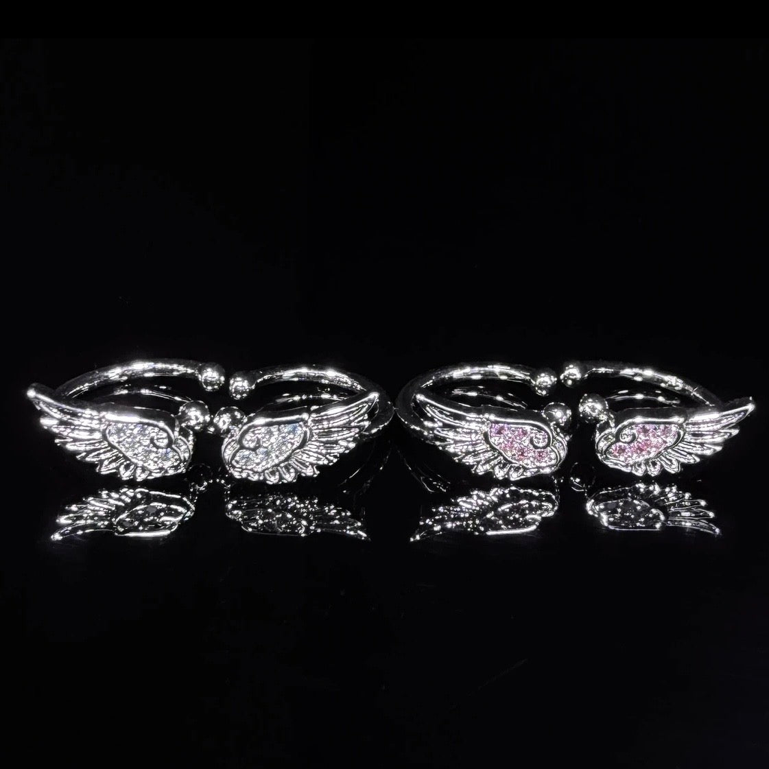 Titanium and Steel Zirconia Wing Studs