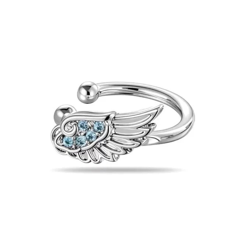 Titanium and Steel Zirconia Wing Studs