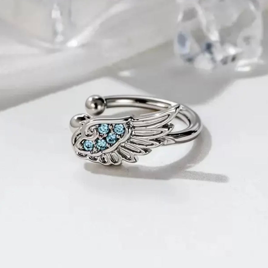 Titanium and Steel Zirconia Wing Studs