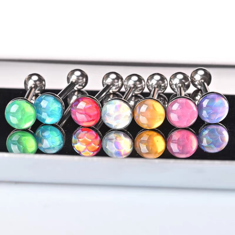 Mermaid  Titanium Tongue studs