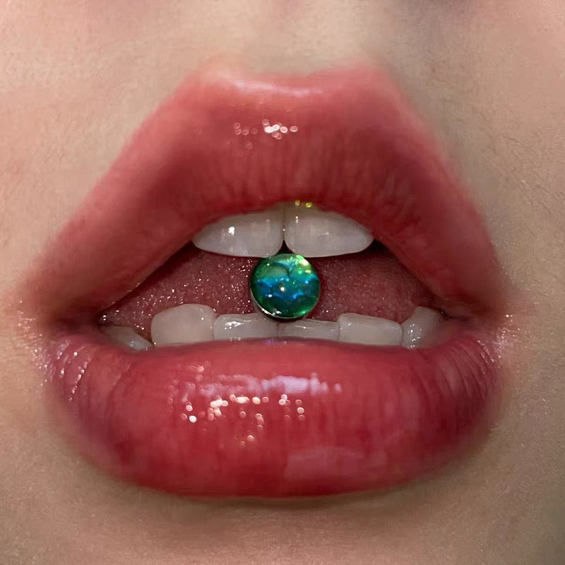 Mermaid  Titanium Tongue studs