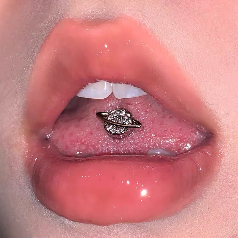 Shining Planet Tongue Studs