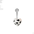 Stylish Cow Belly Piercing