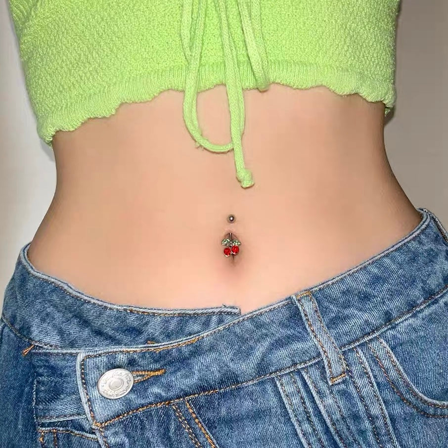 Cherry Navel Stud